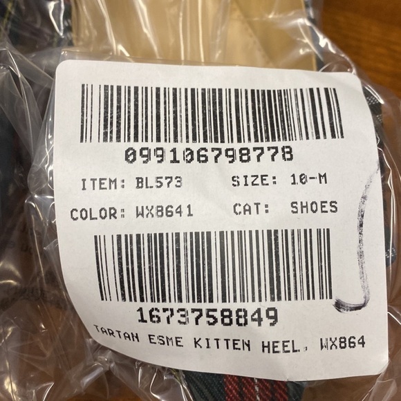 J Crew Tartan Esme kitten heels BL573 - Picture 7 of 7